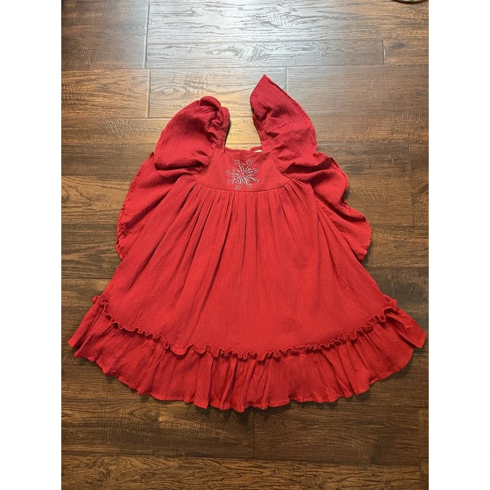 WDW Well Dressed Wolf Red Ana dress Tunic Size 7 Youth Independence‎ Day NWT